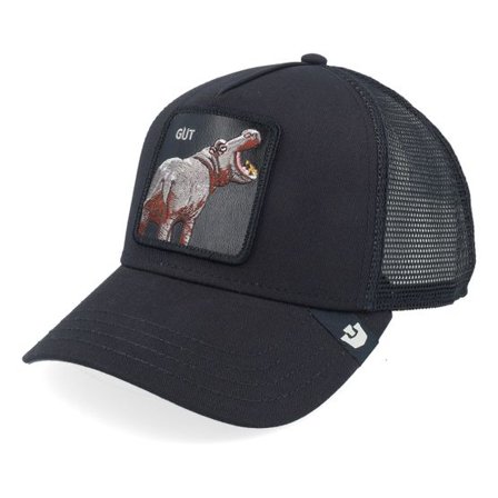 Goorin - Svart trucker Keps - Gut Hippo Sport Void Black A-Frame Trucker @ Hatstore