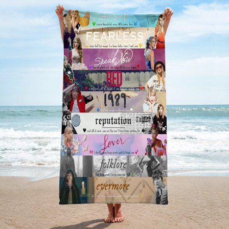 140x180cm Mikrofiber Strandhåndklæde Kendis Omgivende Rektangulært Strandhåndklæde Taylor Swift Sanger Badehåndklæde Håndklæde