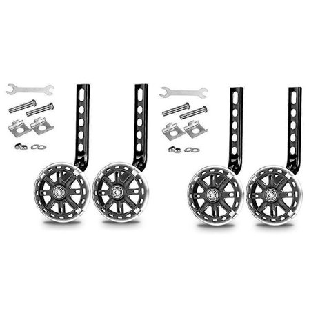 Barncykel Stödhjul Kit för 12/14/16/18/20 Tum Barncyklar Svart