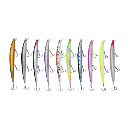 10 stk. 24g 18cm Luya Mino Fiskekøje Langt Kast med 3 Kroge 3D Øjne Stærke Kroge Lokkemad