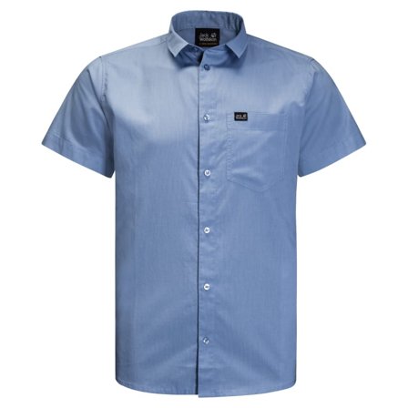 Jack Wolfskin Men's Nata River Shirt Men short-sleeved shirts Blue S