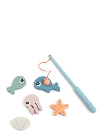 Done by Deer Bath Fishing Toy Sea Friends Colour Mix - Multi/patterned - FISHING ROD:21CM