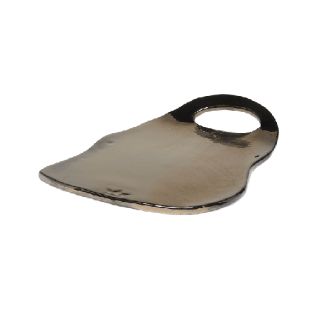 Dutchdeluxes Ted Tallrik Platinum 22x32cm Glas & porslin Unisex Guld M