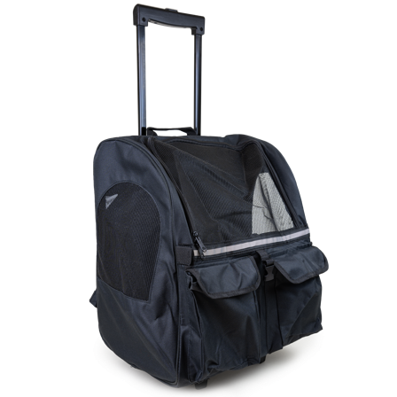 Selected by ZOO - Trolley-ryggsekk Atlas, 43x34x46cm/106cm, Svart - Hund - Hundebur & transportvesker - Hundevesker & ryggsekker - ZOO.no