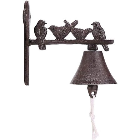 Antik Dekorativ Dørklokke - Innendørs Utendørs Manuell Risting Veggmontert Middelaldersk Rustikk Dørklokke - Hage Hjem Fugler, Hest, Gåse, Vin 