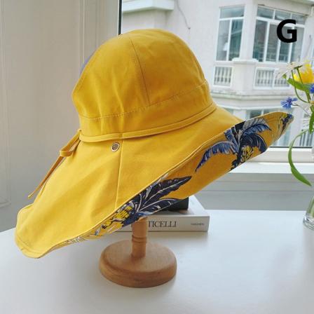 Strandvisir sommarsolhatt för kvinnor Utomhushals UV-skydd yellow