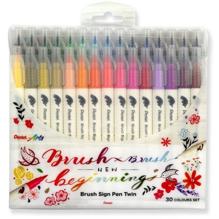 Brush Sign Pen Twin Pack of 30