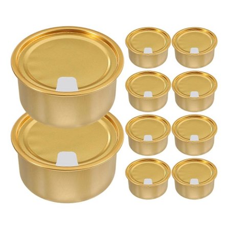 10 st Tomma Burkburkar Självförslutande Teburkar Kaffeburk Husdjursmatsburkar Med Lock