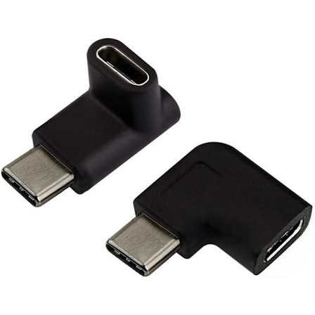 2-pack USB Type-C hane till hona adapter, vinklad 90 grader höger
