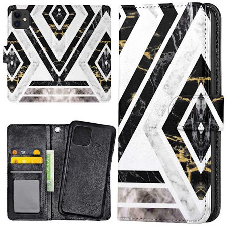 iPhone 11 - Plånboksfodral/Skal Krokigt Mönster