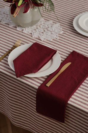 Jotex - Serviett Linmiks 2-pakke vinrød - LINUS - Kjøp Servietter hos Jotex