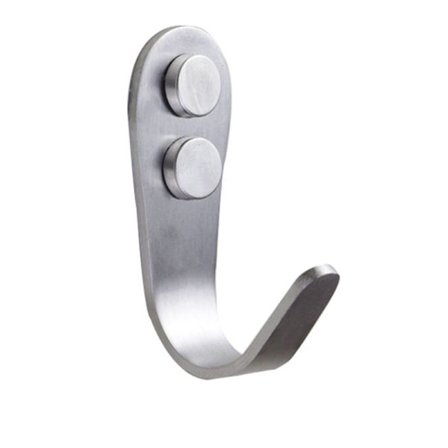 6 stk kleskroker i rustfritt stål, håndkleholder veggkrok 1,5 mm