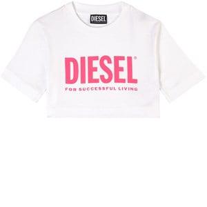 Kids - Diesel White Logo Crop T-Shirt 14 Years - Tops - 14 years - White - Mädchen