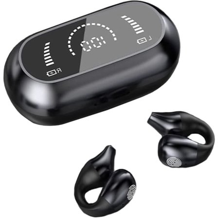 Trådløse øreklips Bone Conduction hodetelefoner Bluetooth 5.3, Mini Sports Running Earclip Open Ear hodetelefoner, Bone Conduction hodetelefoner Long-