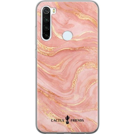 Kompatibelt Mobildeksel til Xiaomi Xiaomi Redmi Note 8 Cactus and Friends – RoseGoldFlow