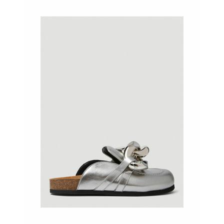 JW Anderson, Chain Loafer Mules Biały, Kobieta, Rozmiar: 36 EU
