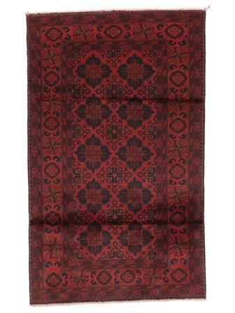Afghan Khal Mohammadi Vloerkleed 117X194 Zwart/Donkerrood Wol, Afghanistan