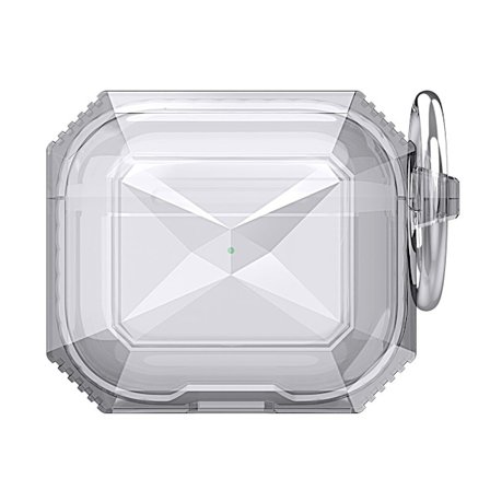 AirPods 3:n rombityylinen kotelo, jossa on karabiini - Valkoinen