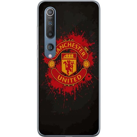 Kompatibelt Mobildeksel til Xiaomi Xiaomi Mi 10 5G Manchester United logo i rød og gul farge med røff sportslig bakgrunn