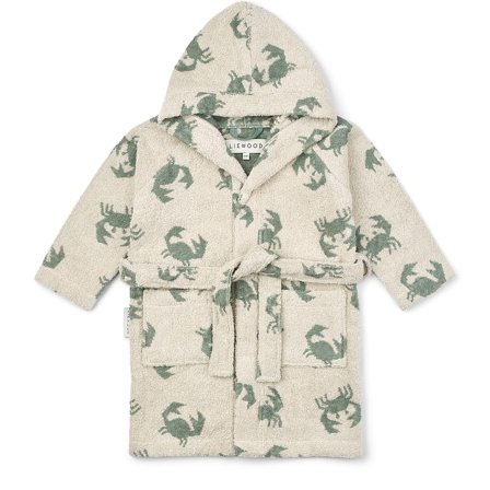 LIEWOOD Lilana Yarn Dyed Bathrobe Crab / Sandy 5-6 År, Tøj & Bolig, Børnetøj, Øvrigt