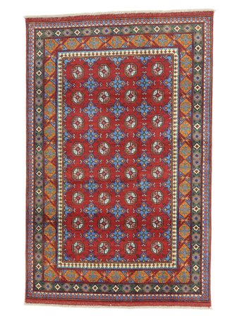 Handgeknoopt Afghan Fine Vloerkleed 118X179 Wol Klein