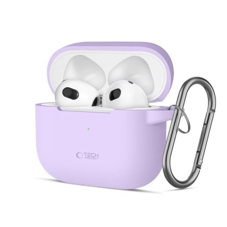 Tech-Protect silikonkroketui for Apple AirPods 3 - Lilla