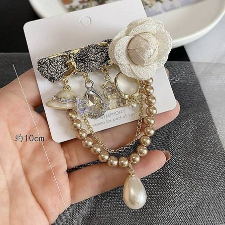 Pärlblomma CC Broscher För Damkläder Brosch Xin3012401