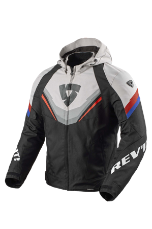 Giacca Moto REV'IT! Quantum 3 H2O Nero/Grigio Chiaro M