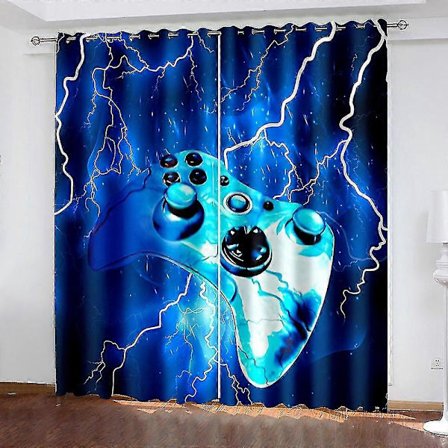 Spillkontroller 3D digitalt trykt blendingsgardin er en moderne gardin som passer for barn og tenåringer å leke med (132x160cm).
