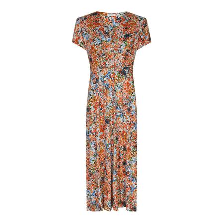 IN Front Cassis Long Kjole 15233 Orange, Dame