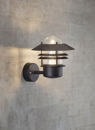 Blokhus utelampe vegg - sort