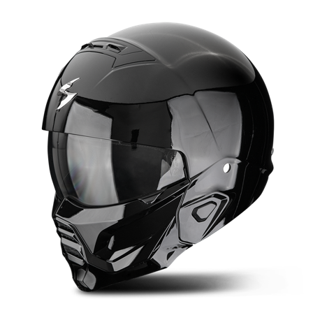 Scorpion EXO-Combat II Solid Öppningsbar Hjälm Svart XL