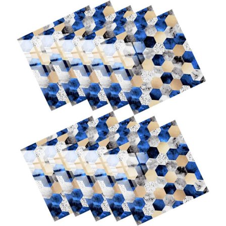 10 stk Mosaik Flisestikker Selvklæbende Kvadratisk Kantfliser Væggen