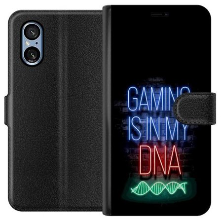 Yhteensopiva Lompakkokotelo Sony Xperia 5 V Viktor Gyökeresin muotokuva vihreässä paidassa, jossa on leijonamotiivi ja intensiivinen vihreä tunnelma