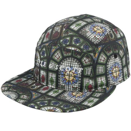 Lyle & Scott - Svart 5panel Keps - Stained Glass Print Cap Sg Multi 5-Panel @ Hatstore