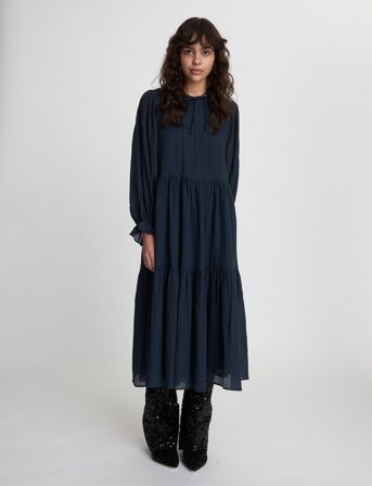 Stella Nova Crispy Dress - Navy - 40