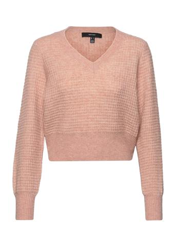 Vmallison Ls V-Neck Blouse Ga Bf Pullover Rosa Vero Moda