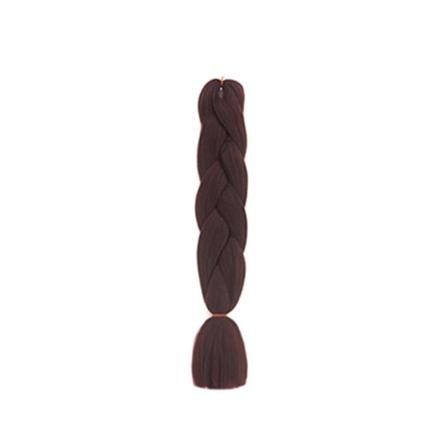 Flettet Hår 60 cm Hårforlængelser Syntetisk Fiber Hæklet Fletning Dreadlocks Multifarvet Dark Brown