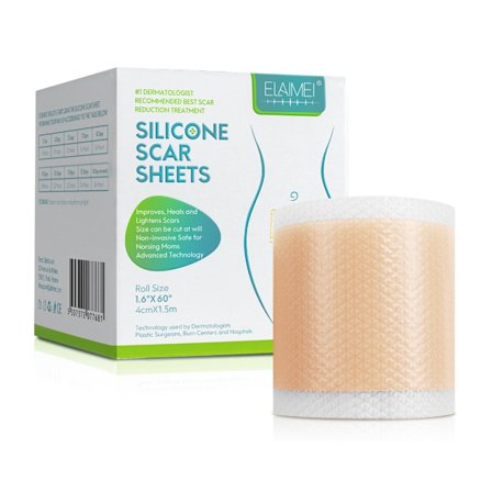 Arr silikonklistremerke Effektiv skjønnhet selvklebende tape strekkmerker akne brannskader reduserer lapp reparerer skadet hudark