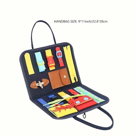 Montessori Aktivitetsbrett Pedagogisk Aktivitet Utviklende Sensorisk Brett Fine Basic Dress Motoriske Ferdigheter Reiseleke Gave til Gutter Jenter(YJD