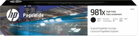 HP 981X, svart PageWide-originalpatron med hög kapacitet, 889296095286