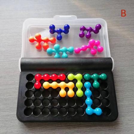 Utfordringer IQ 3D Puslespil Klassisk Pyramide Plade Perle Logisk Min Sort B Black B