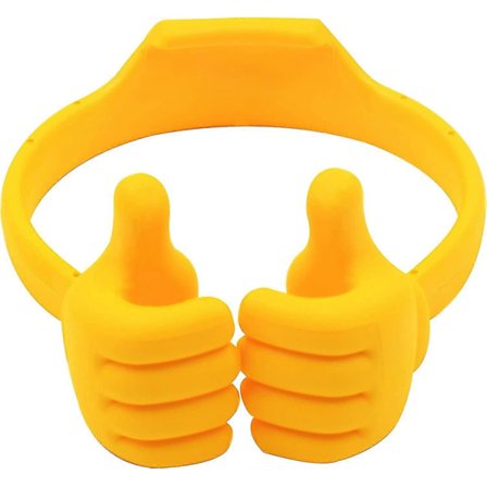 Tommelfinger op Mobiltelefonholder, Tabletholder til skrivebord Smartphone Mobiltelefon Tablets [DB] Gul