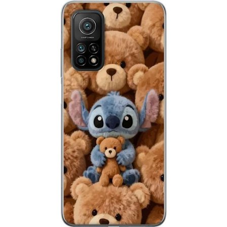 Kompatibelt Mobildeksel til Xiaomi Mi 10T Pro 5G Stitch omgitt av brune teddybjørner med en liten teddybjørn i fanget i en søt og koselig kawaii-desig