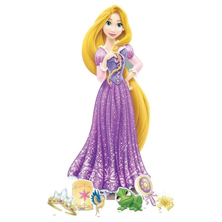 Rapunzel Papfigur Disney Dekorationspakke - Inkluderer 6 Mini Papfigurer