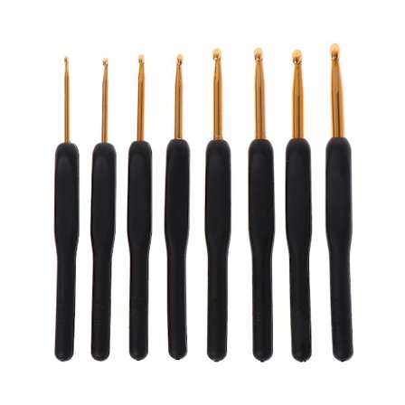 8 st Bearded Needle virknålsset Ergonomiskt mjukt handtag Garnväv Hantverk