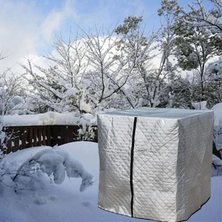 IBC Tankbeskyttelse, IBC, Varmeisolering, Regnbeskyttelse, IBC-beskyttelse, Frostbeskyttelse, 120 x 100 x 116 cm (Sølv)