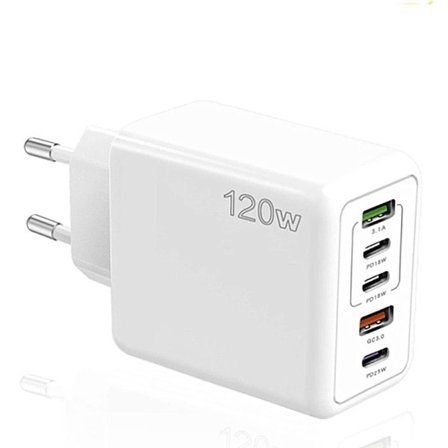 5 porte USB C PD oplader hurtig opladning PD hurtig opladning 3.0 USB C telefon oplader adapter