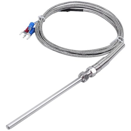 Stål Temperaturprobe Pt100 Rtd Sensor Kabel 2m 98 Mm 3 Ledninger -50 ~ 400 Celsius-yuhao
