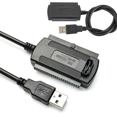 USB 2.0 til IDE-adapterkonverteringskabel for 2,5 3,5 tommers harddisk Dr Black